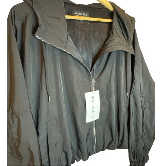 Athleta  Black full zip Hooded Day Drift Jacket womens XL - Picture 5 of 8